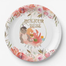 Aquarelle Rose Bonjour Fille Bébé