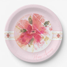 Aquarelle rose et corail