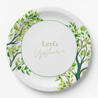 Assiettes En Carton Aquarelle sophistiquée Upsherin Upshernish