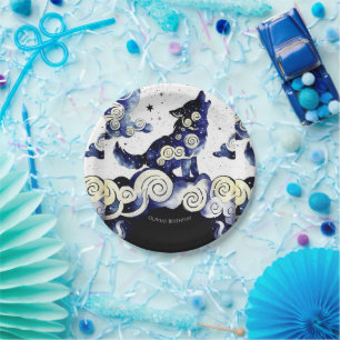 Assiettes En Carton Aquarelle Whimsy Wolf Anniversaire