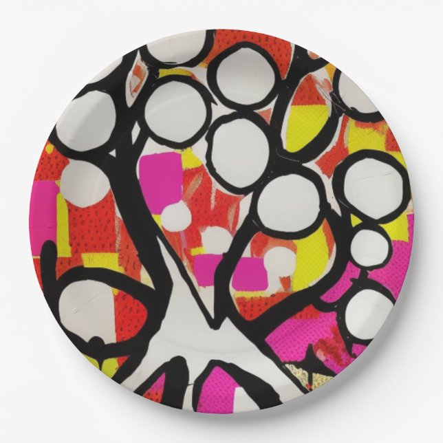 Assiettes En Carton Arborescence familiale (Devant)