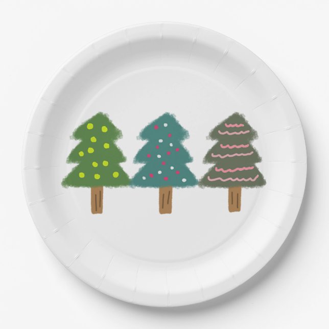 Assiettes En Carton arbre de noël 39 (Devant)