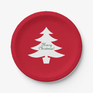 Assiettes En Carton Arbre de Noël des plaques à papier   de Noël avec