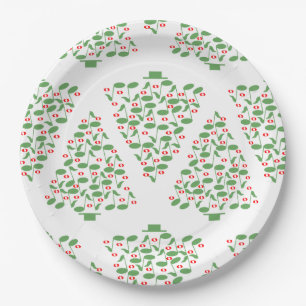 Assiettes En Carton Arbre de Noël musical