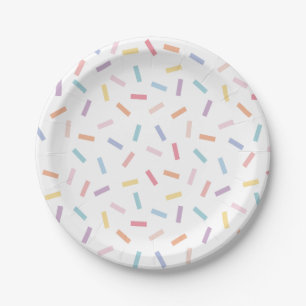 Assiettes En Carton Arc-en-ciel arrosé plaque en papier