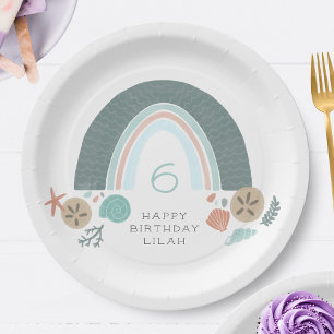 Assiettes En Carton Arc En Ciel Nautique Sous La Fête D'Anniversaire E