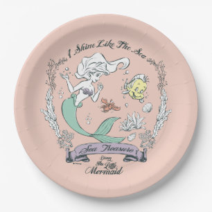 Assiettes En Carton Ariel   Je brille comme la mer