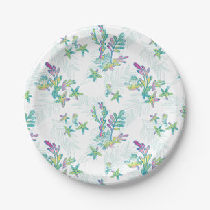 Assiettes En Carton Ariel La Petite Sirène - Aquarelle