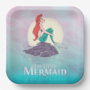 Assiettes En Carton Ariel   La Petite Sirène - Princesse Pearlescent