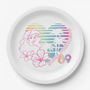 Assiettes En Carton Ariel Surf Princess 89 Cœur Tropical