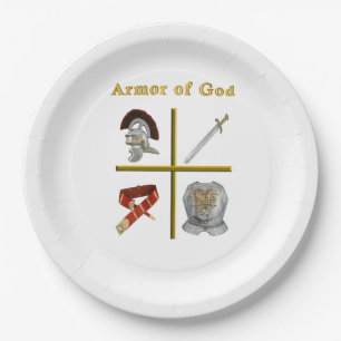 Assiettes En Carton Armure des produits de Dieu