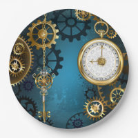 Arrière - plan turquoise à vapeur avec Gears