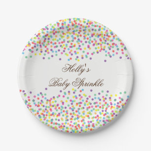 Assiettes En Carton Arrosez les plats de baby shower, plats de partie