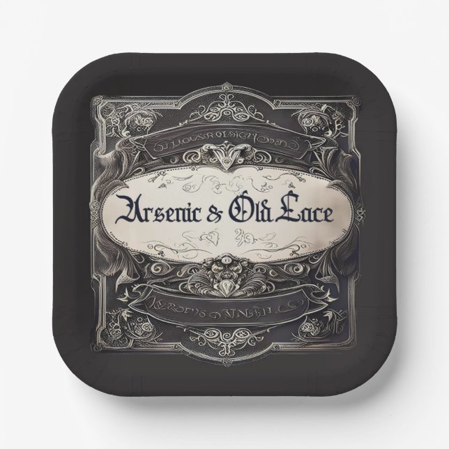 Assiettes En Carton Arsenic & Old Lace Victorian (Recto)