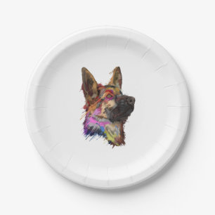 Assiettes En Carton Art berger allemand