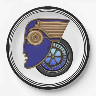 Assiettes En Carton Art Déco Motorhead