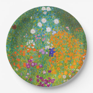 Assiettes En Carton Art floral de cottage vintage de Gustav Klimt
