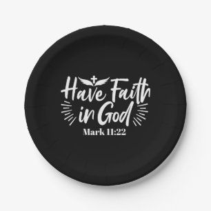Assiettes En Carton Art Religieux : Ayez foi en Dieu Conception des Éc