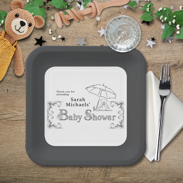 Assiettes En Carton Artsy Baby Shower (Créateur téléchargé)