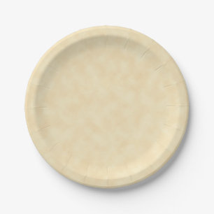 Assiettes En Carton Aspect de papier parchemin d'antiquité naturel