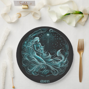 Assiettes En Carton Astrologie Aquarius Star Conçu
