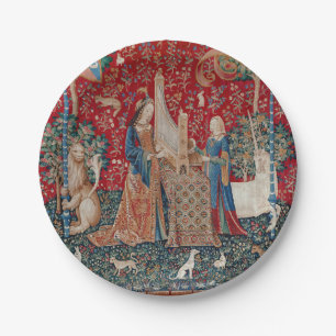 Assiettes En Carton Audition sur la tapisserie médiévale de Lady et