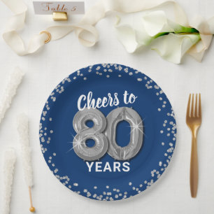 Assiettes En Carton Aujourd'hui Cheers à 80 ans Anniversaire