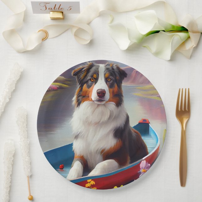 Assiettes En Carton Australian Shepherd on Paddle : Une aventure Pitto (Mariage)