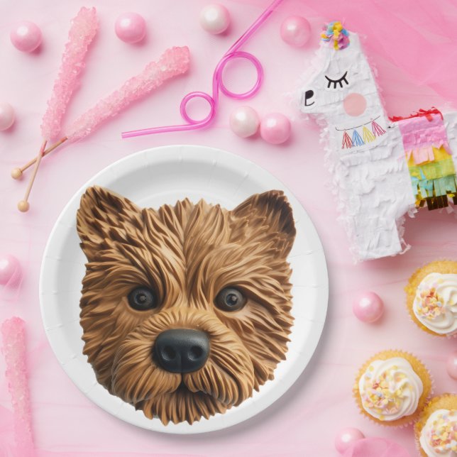 Assiettes En Carton Australian Terrier Dog 3D inspiré (Fête)