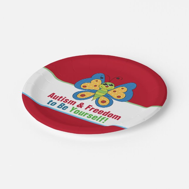 Assiettes En Carton Autisme Plaques de papier 7" (Angle)