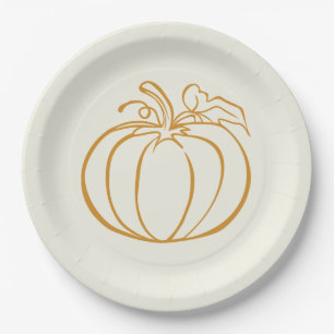 Assiettes En Carton Automne Automne Citrouille Thanksgiving design