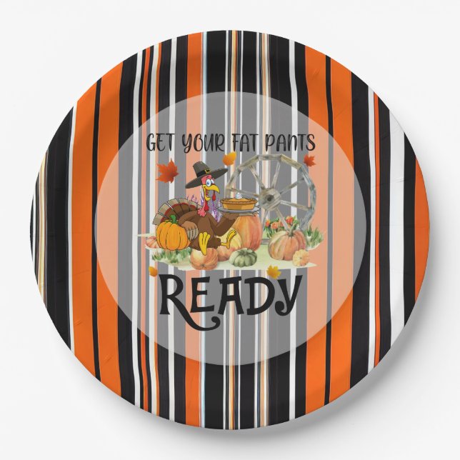 Assiettes En Carton Automne belle collection moderne Thanksgiving (Devant)
