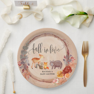 Assiettes En Carton Automne Bois Animaux Baby shower Favoriser