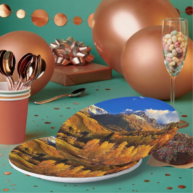Assiettes En Carton Automne dans le Colorado (Multi)