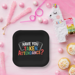 Assiettes En Carton Avez-vous pris les présences de retour à l'école