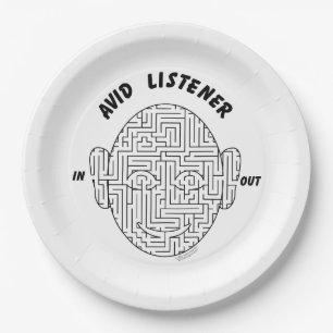 Assiettes En Carton Avid Listener
