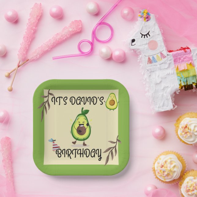 Assiettes En Carton "Avo-Celebrate ! Anniversaire" Plaque (Fête)