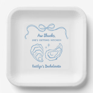 Assiettes En Carton Aw Shuck Oyster Coastal Bachelorette Party