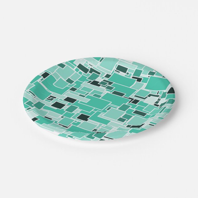 Assiettes En Carton Azure Chaos (Angle)