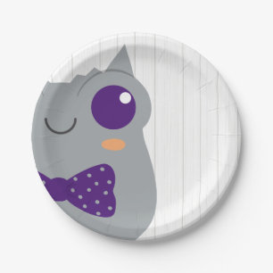 Assiettes En Carton Baby Boy Horned Frog Purple Baby shower