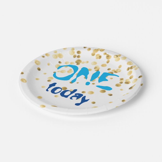 Assiettes En Carton Baby Boy ONE aujourd'hui - (Angle)