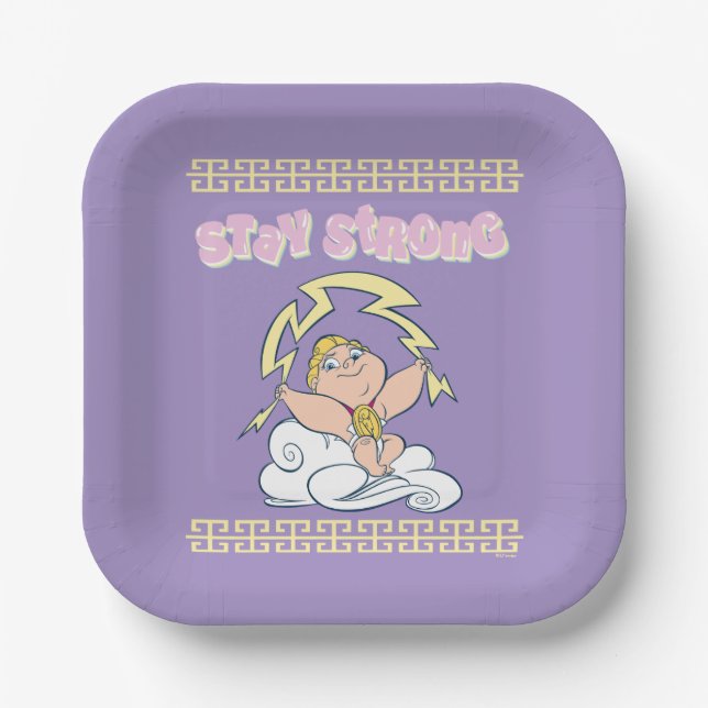 Assiettes En Carton Baby Hercules - Stay Strong Paper Plates (Recto)