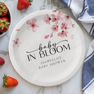 Assiettes En Carton Baby in Bloom Cherry Blossom Baby shower