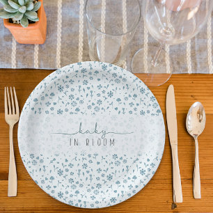 Assiettes En Carton Baby in Bloom garçon baby shower
