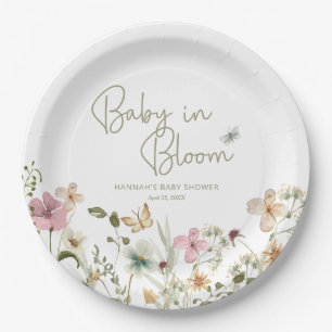 Assiettes En Carton Baby in Bloom Girl Baby shower