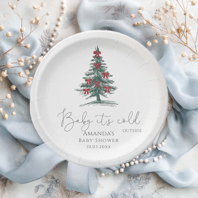 Assiettes En Carton Baby It's Cold Outside Baby Shower (Créateur téléchargé)
