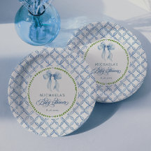 Baby shower avec un nœud floral aquarelle grandmil