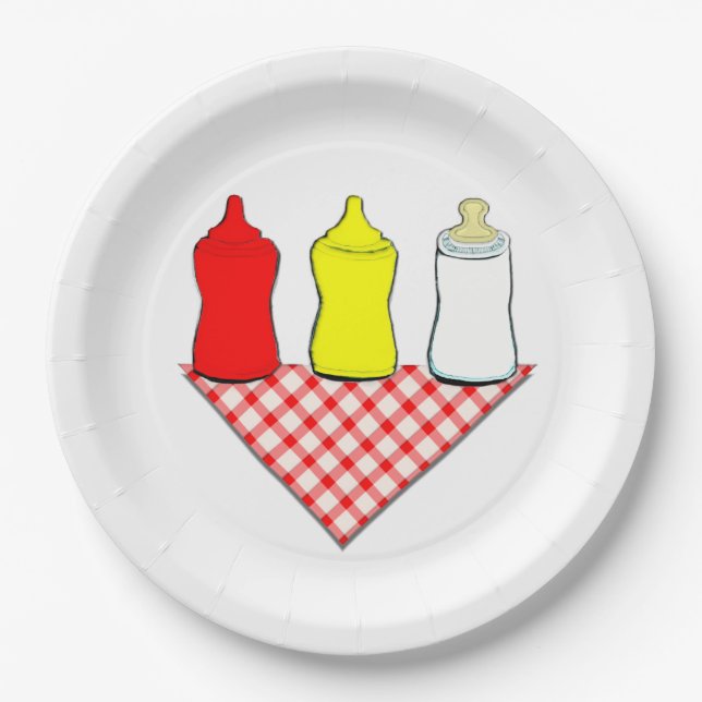 Assiettes En Carton Baby shower BBQ (Devant)