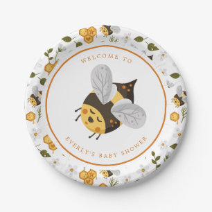 Assiettes En Carton Baby shower Bee Bumblebee