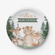 Baby-Shower Bohème Douce Forêt Verte